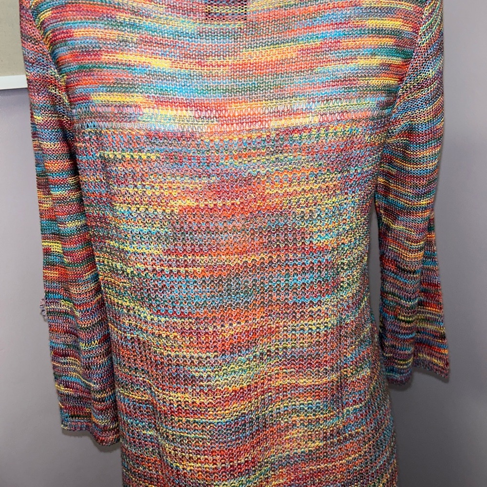 United States Sweaters - Women’s medium lovely 3/4 sleeve mulit-color sweater. - Picture 6 of 11